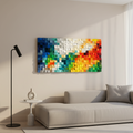 Aesthetic Look Wood Mosaic Wall Decor