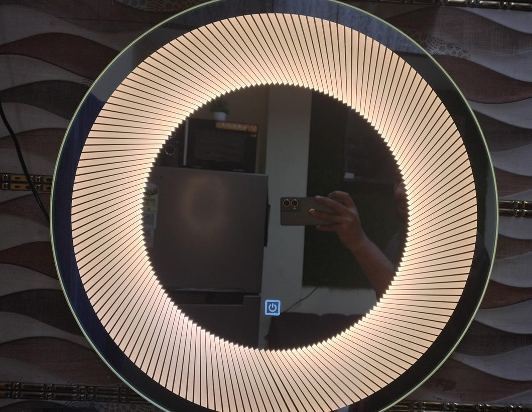 Beautiful Round Mirror with Touch Sensor