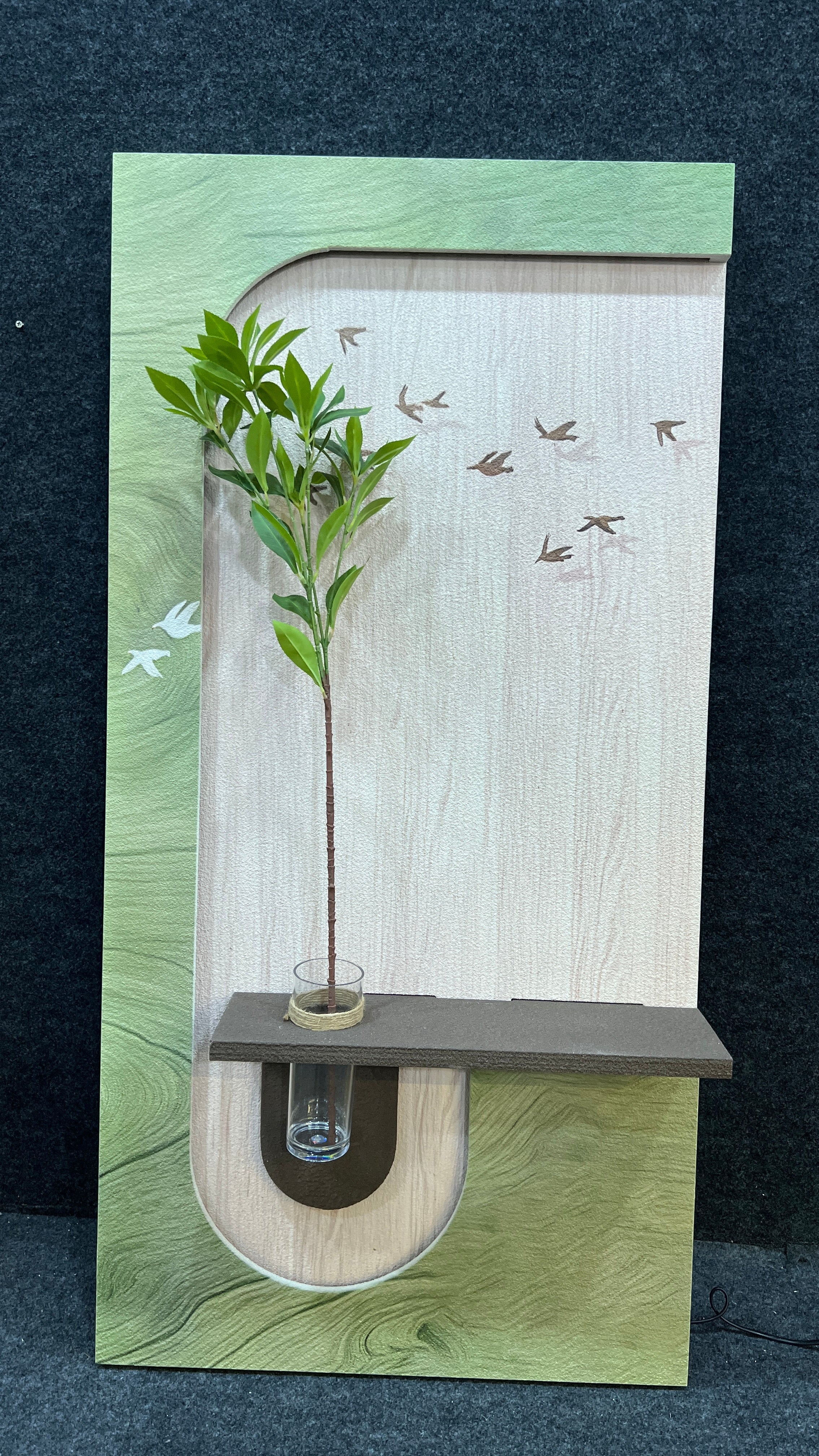Modern Sandstone Imitation Plant Wall Art Led