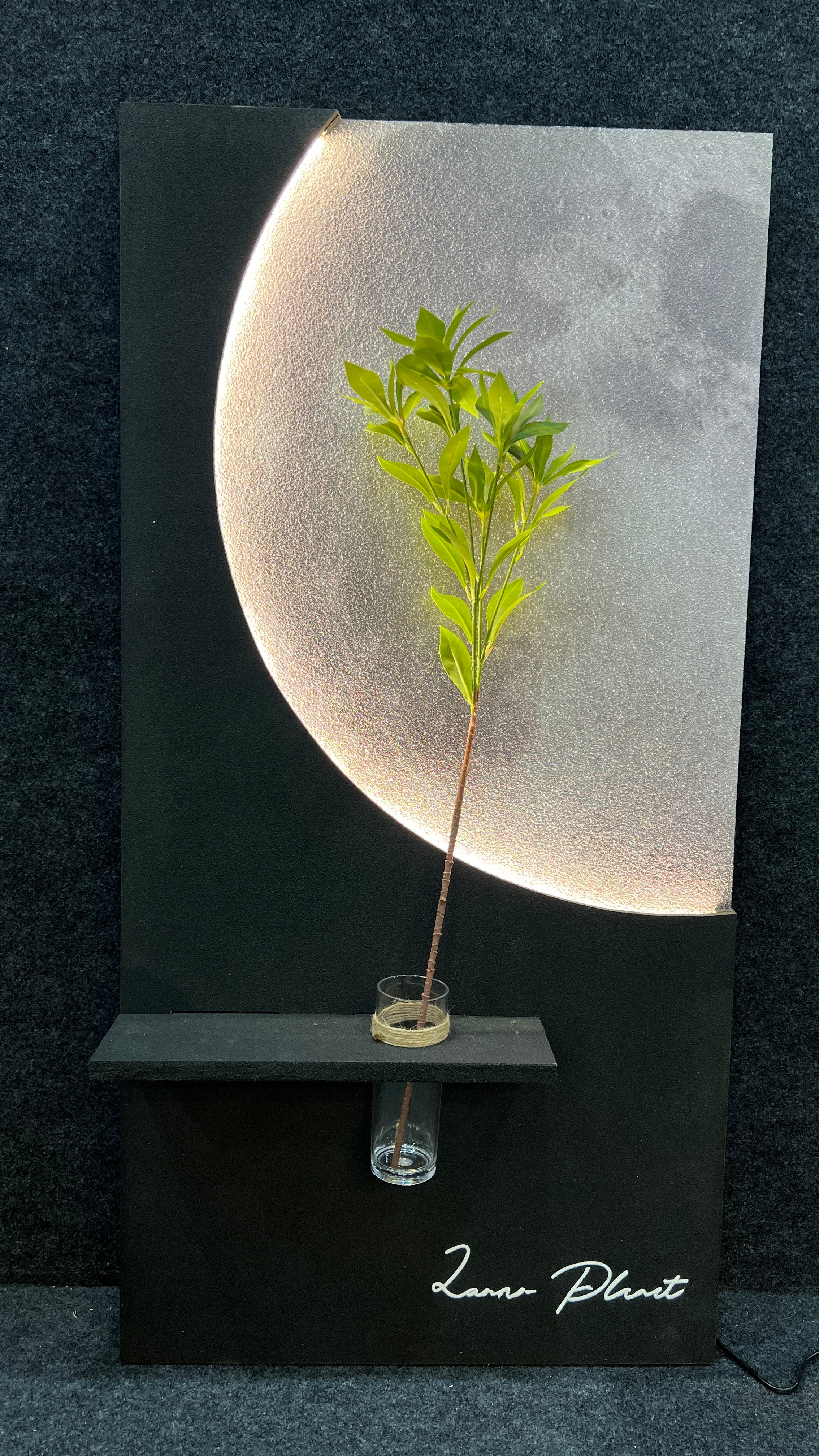 Creative Sandstone Imitation Plant Wall Art Led