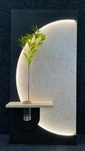 Load image into Gallery viewer, Creative Half Moon Sandstone Imitation Plant Wall Art Led
