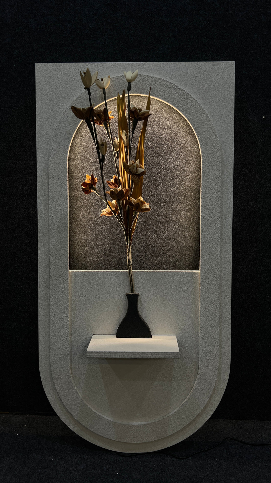 Charismatic Sandstone Imitation Plant Wall Art Led