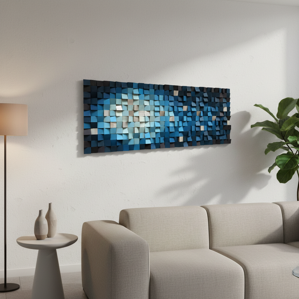 Into The Stars Wood Mosaic Wall Decor