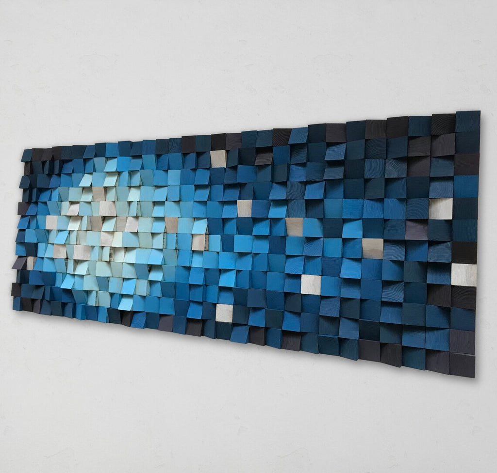 Into The Stars Wood Mosaic Wall Decor