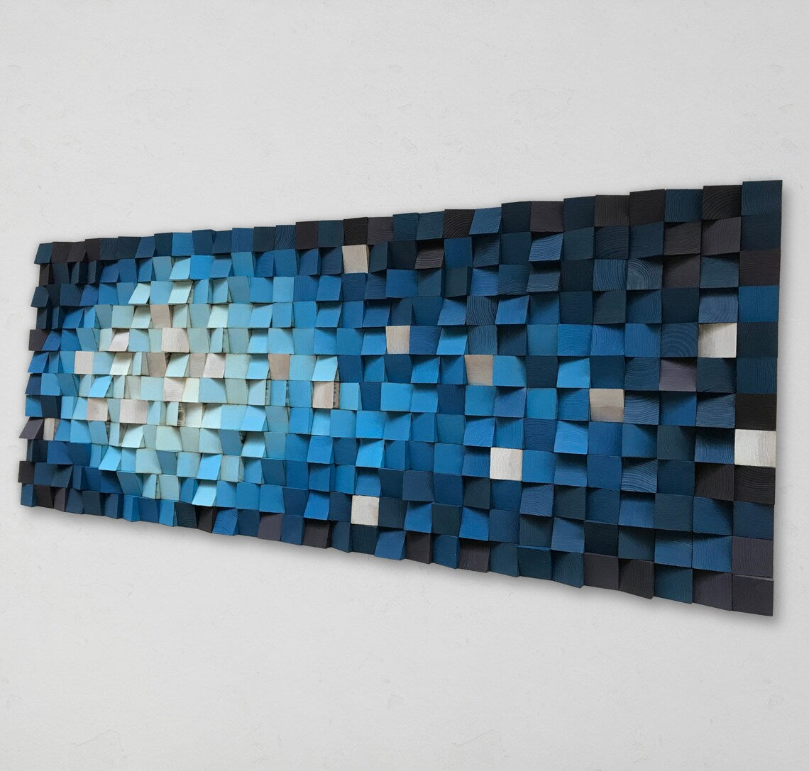 Into The Stars Wood Mosaic Wall Decor