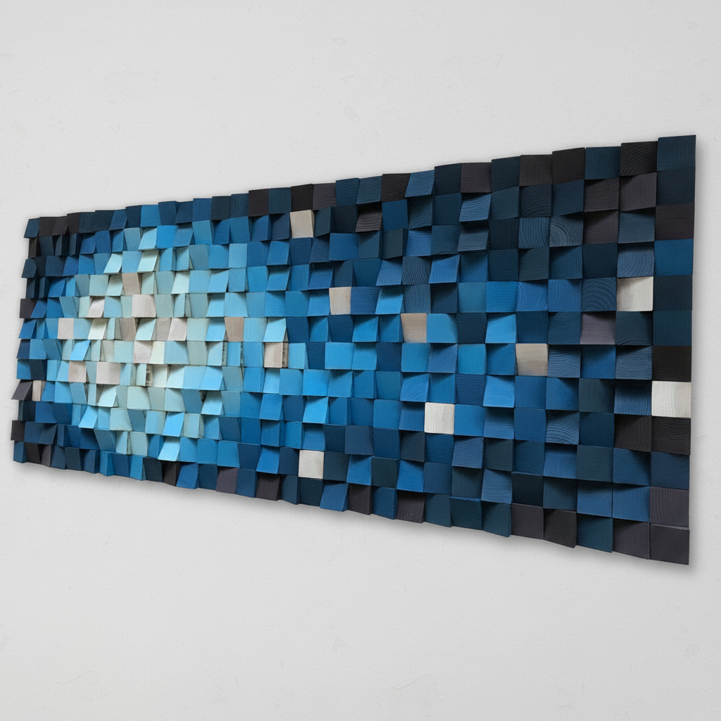 Into The Stars Wood Mosaic Wall Decor