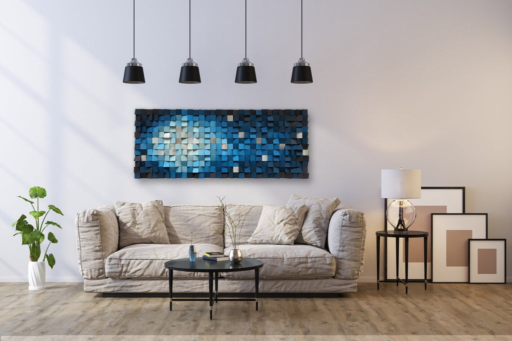 Into The Stars Wood Mosaic Wall Decor