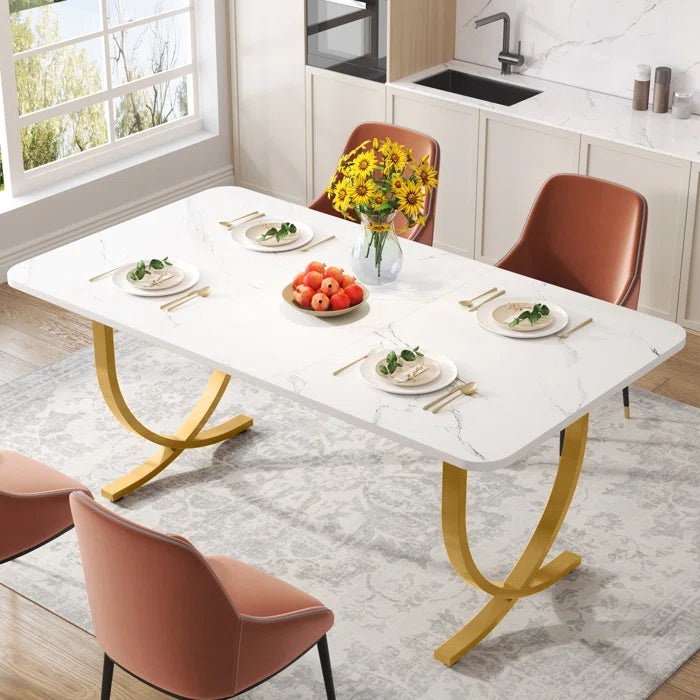 Julianah Metal Base Dining Table