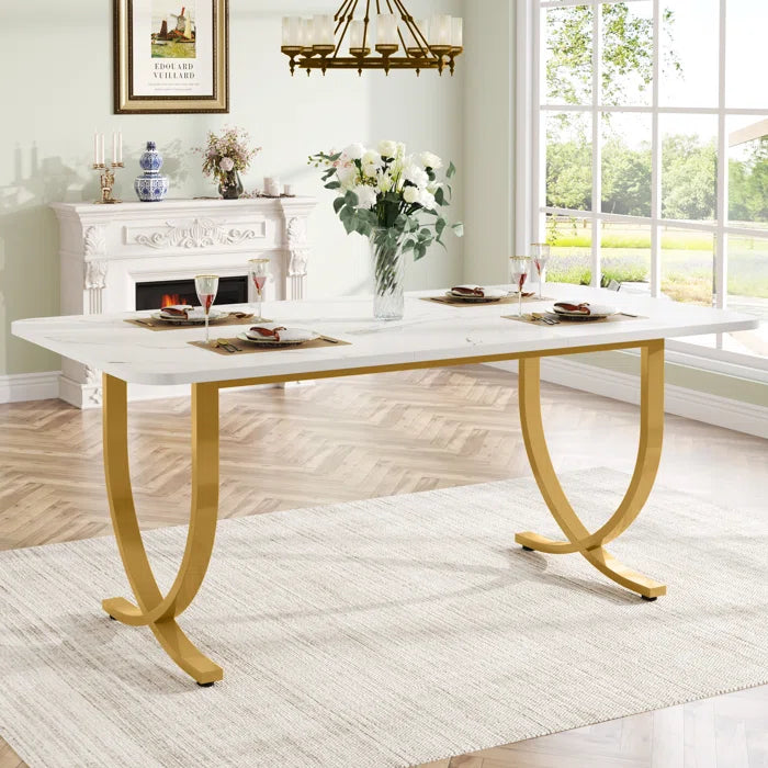 Julianah Metal Base Dining Table
