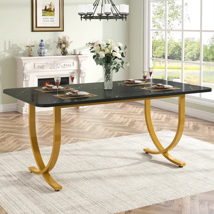 Julianah Metal Base Dining Table