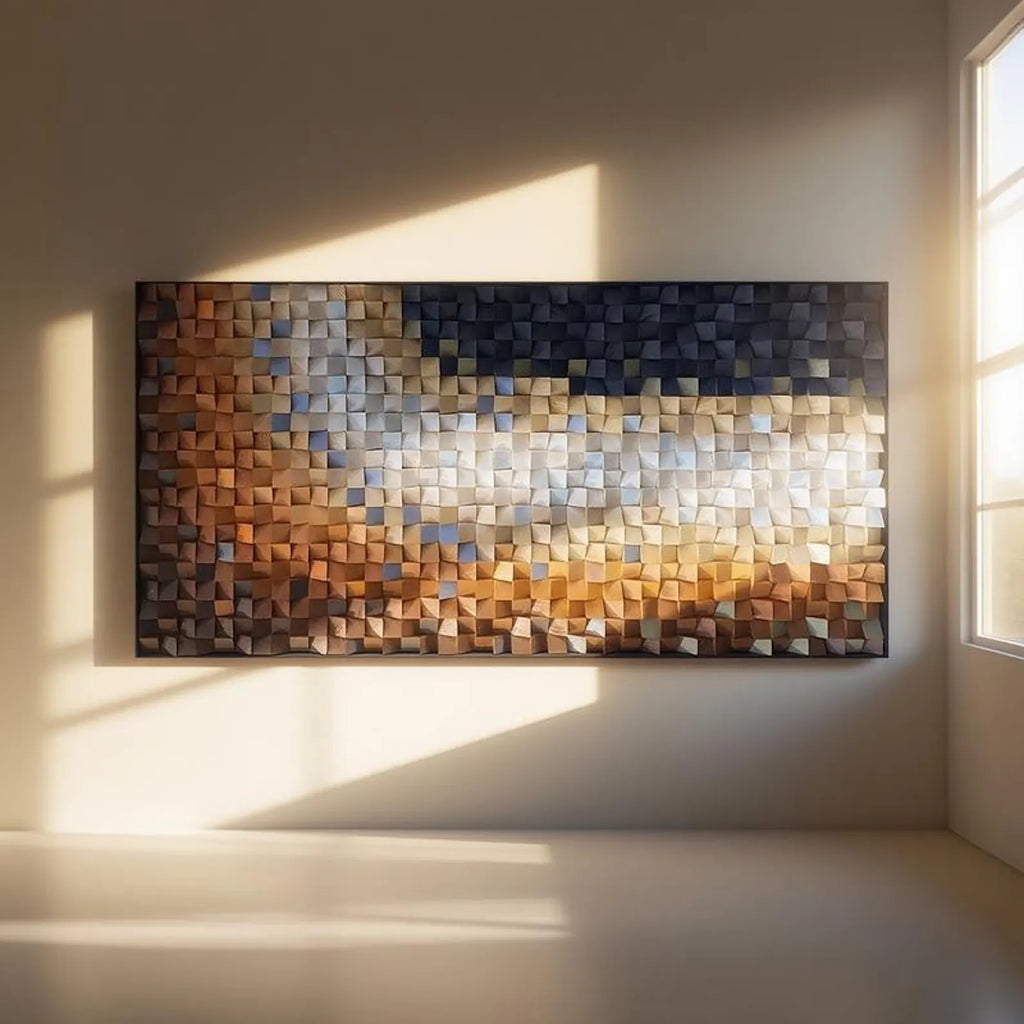 Way To Ladakh 3D Wood Mosaic Wall Decor