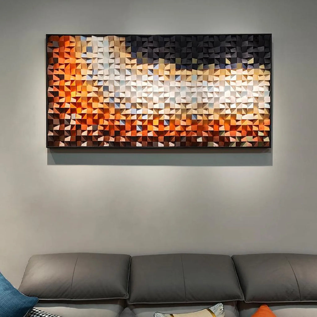 Way To Ladakh 3D Wood Mosaic Wall Decor