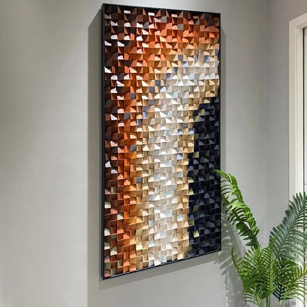 Way To Ladakh 3D Wood Mosaic Wall Decor