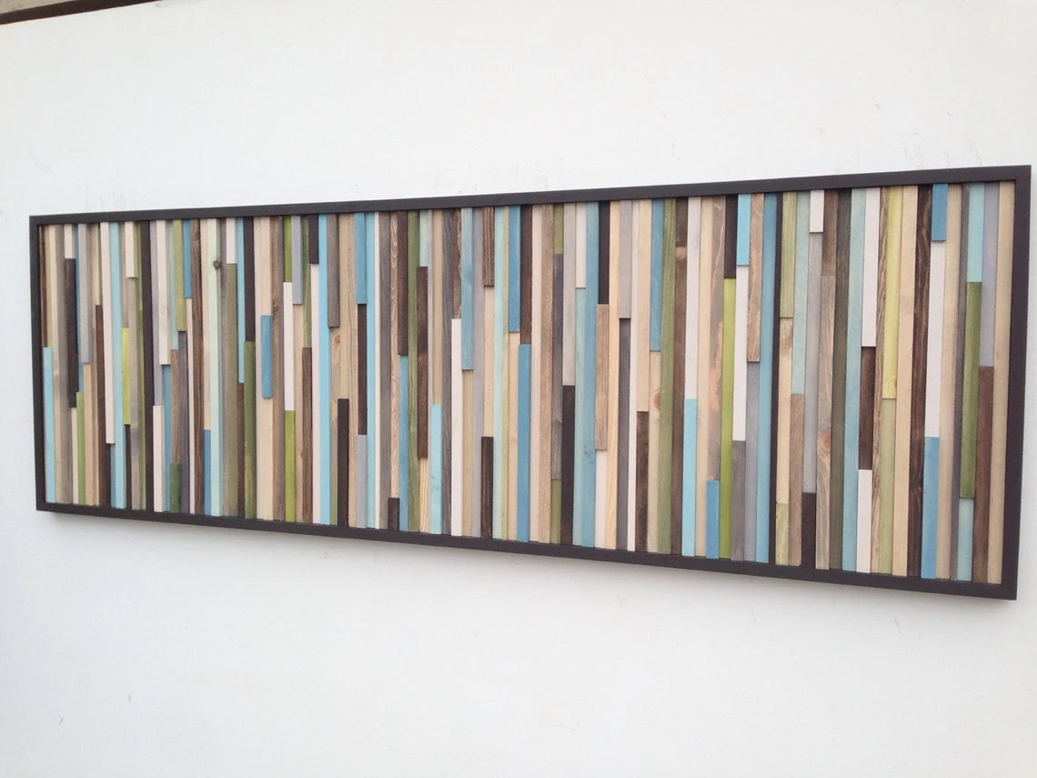 Lost In The Stars Wall Art Plank Wood Mosaic Wall Decor