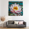 Lotus Wood Mosaic Wall Decor