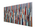 Mid Century Modern Art Plank Wood Mosaic Wall Decor