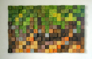 Minecraft Wood Wall Art Wood Mosaic Wall Decor