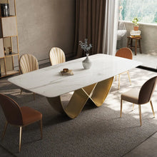 Load image into Gallery viewer, Modern Butterfly White Marble Dining Table
