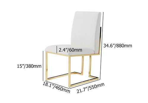Modern Beige Dining Chair Upholstered