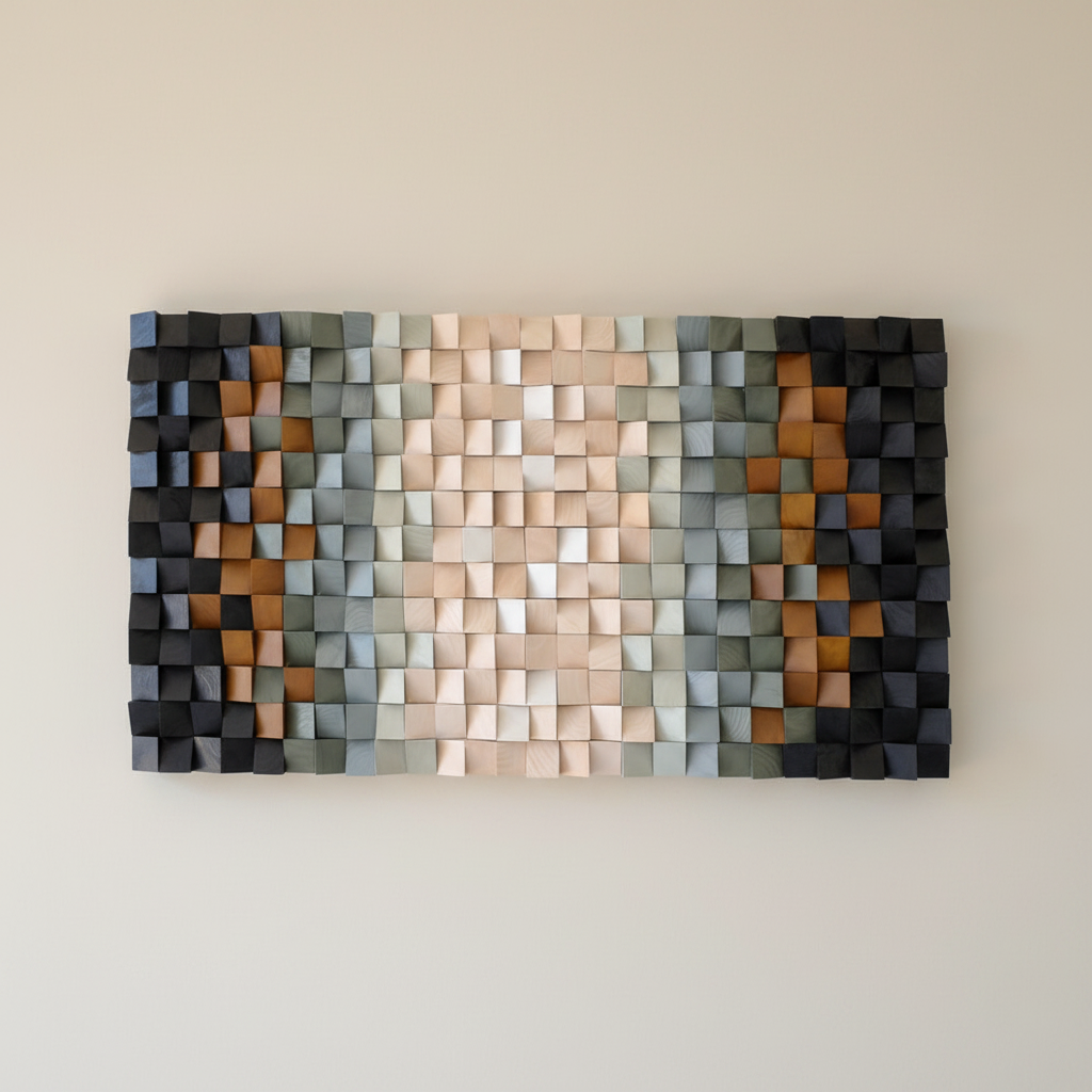 Mother Earth Handmade Wood Mosaic Wall Decor