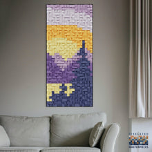Load image into Gallery viewer, Mountain Sunset 3D Wood Mosaic Wall Decor
