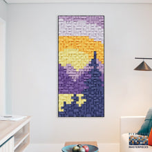 Load image into Gallery viewer, Mountain Sunset 3D Wood Mosaic Wall Decor

