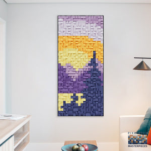 Mountain Sunset 3D Wood Mosaic Wall Decor