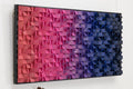 Shades Of Navy Blue And Pink Luxury Wood Mosaic Wall Decor
