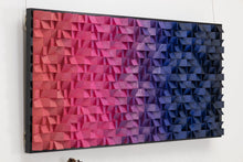 Load image into Gallery viewer, Shades Of Navy Blue And Pink Luxury Wood Mosaic Wall Decor
