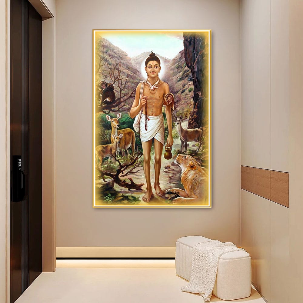 Nilkanth Varni Crystal Painting With LED