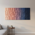 Ombre Sunset Plank Wood Wall Art Wood Mosaic Wall Decor