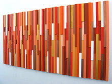 Load image into Gallery viewer, Orange Wood Mosaic Wall Decor
