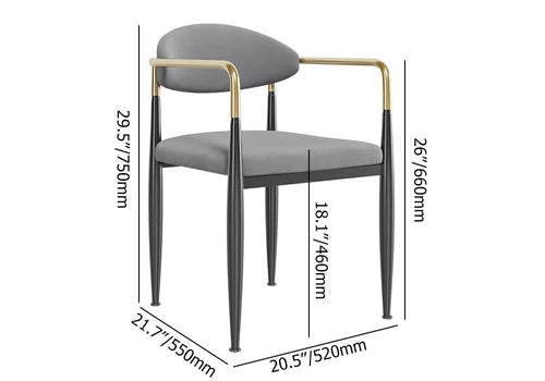 Otrast Gray Velvet Dining Chair