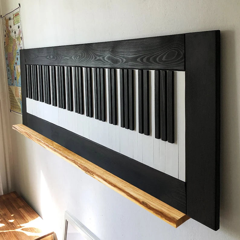 Piano Plank Wood Mosaic Wall Decor