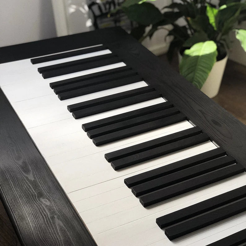 Piano Plank Wood Mosaic Wall Decor