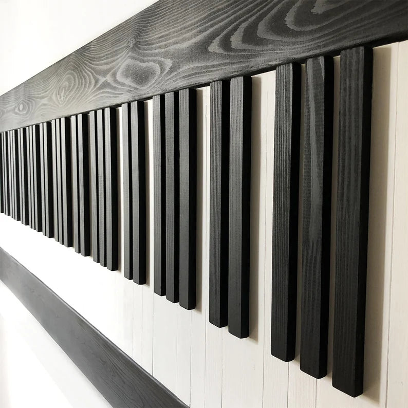Piano Plank Wood Mosaic Wall Decor