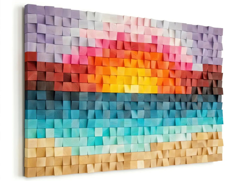 Paradise Dreaming Wood Mosaic Wall Decor
