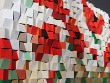 Load image into Gallery viewer, Poppies Wood Mosaic Wall Decor
