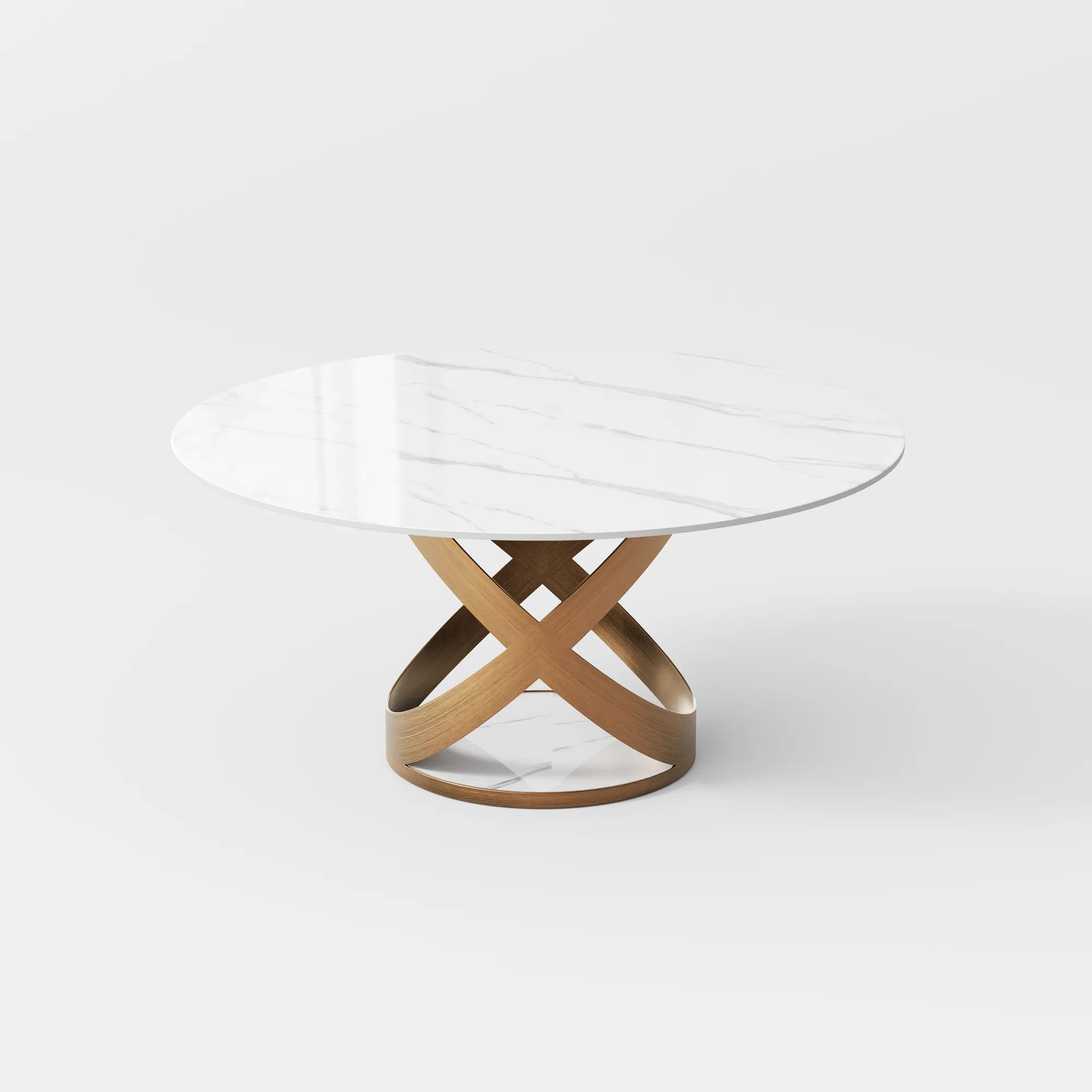 Amazing Luxurious Round White Marble Dining Table