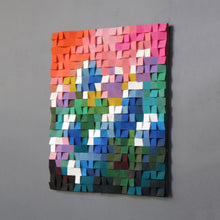 Load image into Gallery viewer, Purple Allium Wood Mosaic Wall Decor
