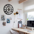 Metal Rail Wall Clock
