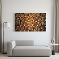 Reclaimed Wood Sculpture Wood Mosaic Wall Decor