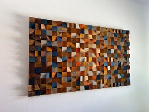 Reclaimed Wood Sculpture Wood Mosaic Wall Decor