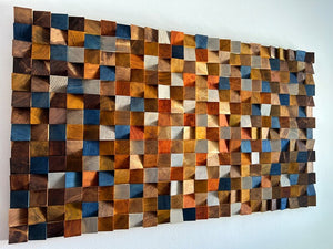 Reclaimed Wood Sculpture Wood Mosaic Wall Decor