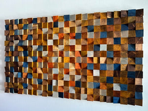 Reclaimed Wood Sculpture Wood Mosaic Wall Decor
