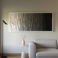 SHADES OF GREY PLANK WOOD MOSAIC WALL DECOR