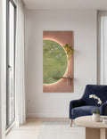 Sandstone Imitation Plant Wall Art In Olive Green With Led