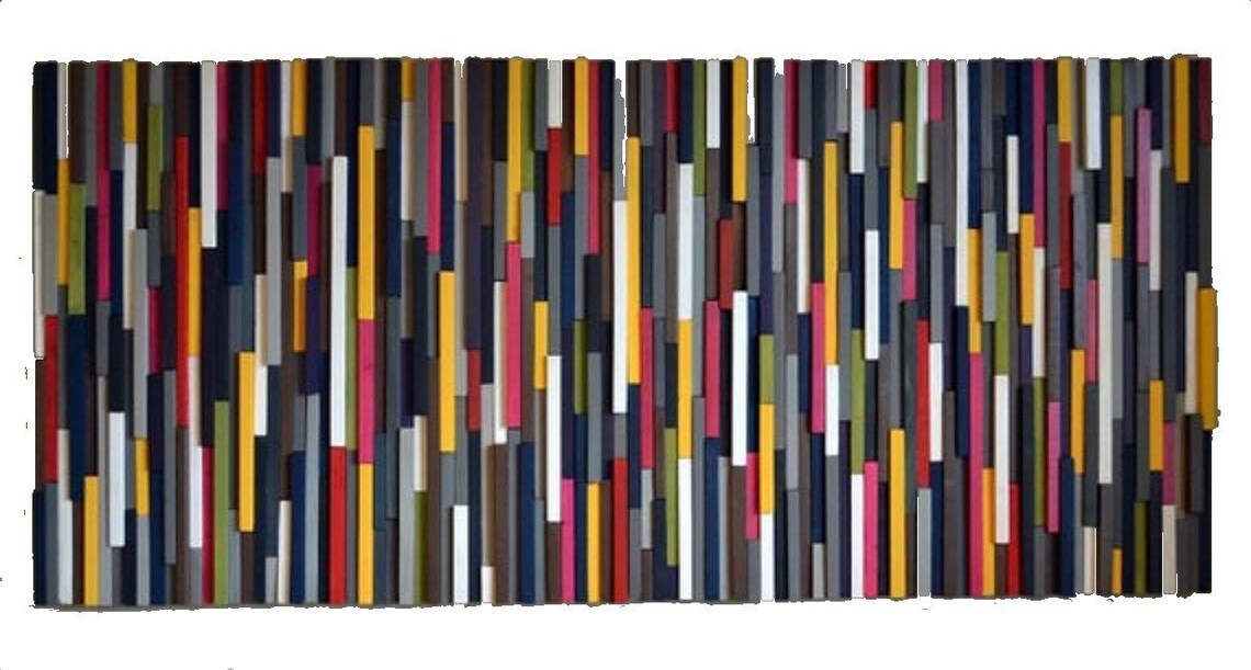 Season Of Happiness Wall Art Plank Wood Mosaic Wall Decor