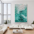 Sea Wave Wood Mosaic Wall Decor