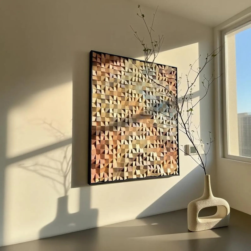 Sacred Love 3D Wood Mosaic Wall Decor